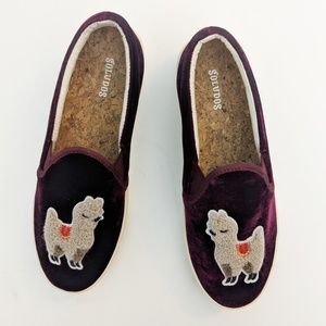 NWOT Soludos Llama Burgundy Slip-On Sneakers 8